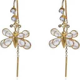 unniyarcha Infinity Sterling Silver Butterfly Sui Dhaga Earrings for Women Pure Silver 925, Sterling Silver Jewellery with Certificate of Authenticity & 925 Earrings for Women Silver-picture-31