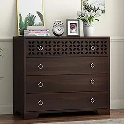 HAVORI FURNITURE Sheesham Wooden Chest of Drawer with 4 Drawer Storage for Living Room Storage - Solid Wood Chest of Drawers Wooden Drawer Cabinet for Bedroom Home Decor (Design 11)-picture-20