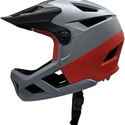 JAZZY PEARLS® Full Face Bike Breathable Uni Cap Lightweight Mountain Bike red Gray-Sporting Goods-Cycling-Helmets & Protective Gear-Helmets-1 Bike-image-49