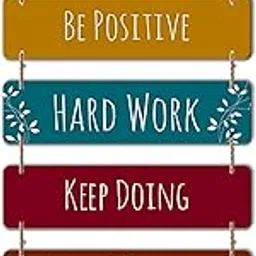 Designer Wall Hanging Wooden Art Decoration Item For Living Room|Quotes Decor Item|Wall Art For Hall|Mdf Wall Decoration(Wh 3207N,Multicolour)-Set Of 6-image-45