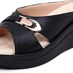 trase Women's Fashion Sandal, Faux Leather, Comfortable and Stylish Wedges| Soft Cushion Footbed For Women & Girls | For Casual Wear & Formal Wear Occasions 2.5 inches heel-picture-14