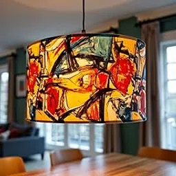 RHAA Modern Art Cylindrical Lamp|Hanging Lamp12inches for Living Room, Bedroom or Balcony|Suited for Indoor and Outdoor|Suited as Ceiling Lamp only|Pendant lamp fixtures Included-picture-28