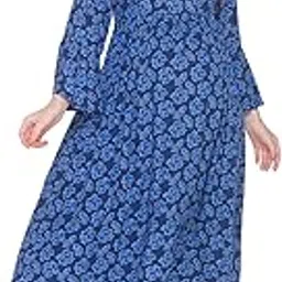 av2 Women's Rayon Empire Feeding Calf Length Dress-picture-22