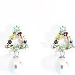 oprata Evelina Stud Earrings for Women | 925 Sterling Silver Minimalist Studs | Elegant, Hypoallergenic & Lightweight-picture-52