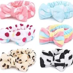 Facial Makeup Face Wash Velvet Strip Headband Yoga Sports Adjustable Elastic Hair Band for Girls and Women Beauty Tool 2 pc (Multicolor) color as per Availability-image-8