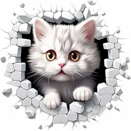 GovardhanSons - Vinyl 3D Wall Stickers - Animal, Superhero, Horse & Cat Faces for Kids & Guest Room Décor - Self-Adhesive Cartoon Mural Stickers for Home Walls-picture-26