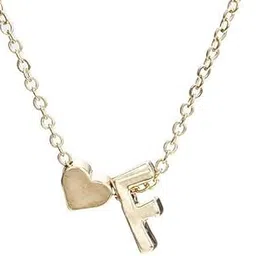 BEAUTIFUL ALPHABETS NECKLACE; NAME INITIAL CHAIN PENDANT FOR WOMEN N GIRLS-picture-20