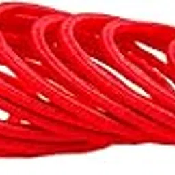 yaalz Silk Thread Plain Thin Fancy Regular Wear Weightless Dozen Bangles Set For Women Girls image 1