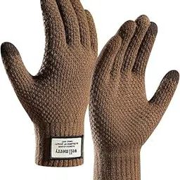 Winter Gloves for Women and Men TouchScreen Finger Hand Glovoes | Soft Acrylic Wool Fleece Thermal Warm Winter Gloves for Driving Girls Boys-picture-42