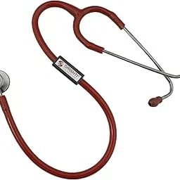 Srishti stethoscope| Infant + SS| Brass Chrome Plated Metal Ring| High Acoustic Sensitivity (Cherry)-picture-16