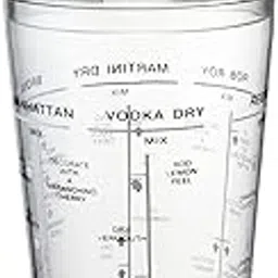 HS Cocktail Shaker 700ml, 9.2 x 25cm Bar Shaker with Top Strainer & Cap | Break-Resistant Polycarbonate, Transparent Drink Mixer | Barware Tools-picture-24