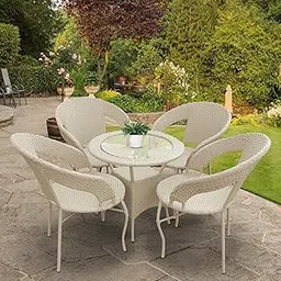 Home Decore 4+1 Wicker Patio Furniture Set – Outdoor Table & Chairs for Garden, Balcony & Backyard | All-Weather, UV-Protected, Rust-Free Frame | Stylish & Durable Design| WC-07-picture-12