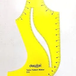 Bharat - Tailor's Multipurpose Pattern Maker Template for Neckline, Arm Hole Curve, Sleeve Maker and Drafting Pattern Maker Scale for Tailoring Student/Arm Hole Curve Scale-picture-55