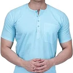rajubhai hargovindas Men's Cotton Straight Kurta (CP-GOL-BLU-42_Blue_42)-picture-11