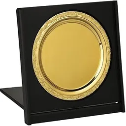 Premium Wooden Trophy with Golden Plate, 30 cm Black Award Trophy for Corporate, Sports, School Events (Black, Pack of 6)-image-30