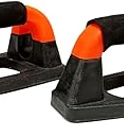 RAJSU- Push Up Bar Moulded | Moulded Plastic Construction | Lightweight & Portable | Ideal For Upper Body And Core Workout | Color: Black-image-36