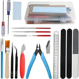 WMYCONGCONG 17 PCS Model Tools Kit Model Basic Tools Hobby Building Craft Set for Gundam Basic Model Building Repairing and Fixing-picture-24