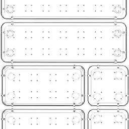 Kepzell Desk Drawer Organizer Bathroom Drawer Tray Dividers Versatile Storage Bins Plastic Vanity Trays Organizers Divider Container For Dresser Makeup Kitchen Utensil Office (6 Drawer K)-Transparent-image-97