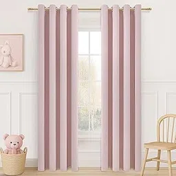 FAB CASTLE Premium Blackout Curtain for Window 4 Feet | Thermal Insulated Modern Window Curtain with Rings for Living Room & Bedroom | Pack of 1, Baby Pink-picture-24