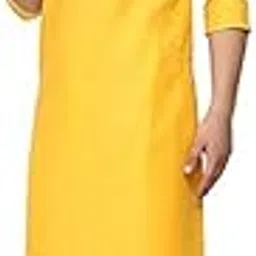 Enmozz® Haldi Yellow Cotton Plain Men's Ethnic Simple Kurta Only-picture-34