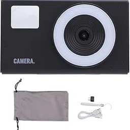 Jiawu Digital Camera, 4K 48MP Vlogging Camera with Autofocus, 2.4 Inch Point and Shoot Camera with 16X Digital Zoom and Fill Light, 600mAh Battery (Black)-picture-20