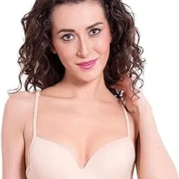 brachy Women's 85% Polyamide, 15% Elastane Heavily Padded Underwire Push Up Bra Pink-picture-31