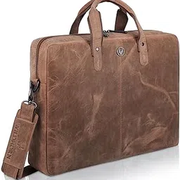 wildhorn Leather Laptop Messenger Bag for Laptop/MacBook up to 15 inch| Padded Laptop Compartment |Office Bag I 365 Days Warranty image 1
