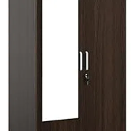 2 Door Premium Wardrobe/Dark Brown with shelve and Drawer (Engineered Wood)-picture-35