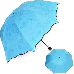 aadgex Fancy Magic Umbrella Changing Secret Blossoms Occur with Water Magic Print 3 Fold Umbrella for Girls, Women, Boys, Men & Children for UV, Sun & Rain - Multi Colour-picture-35