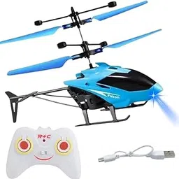 DURAZO® Remote Control Helicopter Toy for Kids | Gravity Sensor Battery Chargable Helicopter, Flight Gravity Helicopter Toy, Safety Sensor and 3D Light - Pack of 1 (Blue)-image-78