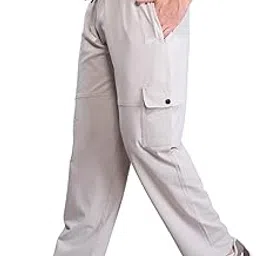 jinxer Straight Fit Cargo Pants for Men, Utility Pockets, Stretch Cotton, Knit, Elastic Mid Waist, Formal Office,Casual Wear,Travel Trousers_L to 2XL-picture-26