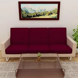 DREAM KING Terry Polycotton Sofa Seat Protector | Flexible | Elastic Stretchable | Sofa Cover | Sofa Protector Four Seater | Color- Maroon (Size: 23 inch X 23 inch) Pack of 6-picture-16