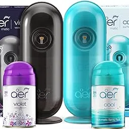 Godrej aer matic, Automatic Air Freshener Spray Kit with Flexi Control - Violet Valley Bloom (225 ml) & matic, Automatic Air Freshener Kit with flexi control - Cool Surf Blue (225 ml) Combo-picture-23