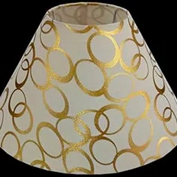 RDC 10" Round Cream with Golden Polka Dots Designer Lamp Shade for Table Lamp-picture-23