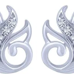p.c. chandra jewellers 14k (585) White Gold and Diamond Stud Earrings for Women-picture-19