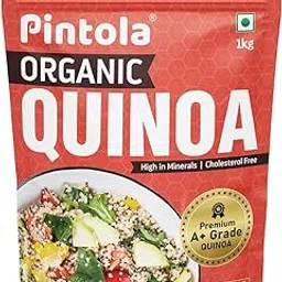 Pintola Organic Quinoa 1kg, Cereal for Breakfast, High in Protein & Dietry Fibre, Minerals, Cholesterol-Free, Gluten-Free Quinoa Seeds Diet Food for Weight Management (1kg)-image-29