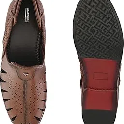 stanphord Mens Mojari Loafers Men Shoestlye Slipon PU Mojaris for Festive Occasion-picture-12