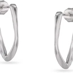 mia by tanishq Twisted Shine 93 KT Silver Earrings-picture-43