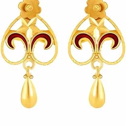 p.c. chandra jewellers 22K Gold Drop Earrings for Women, Yellow-picture-19