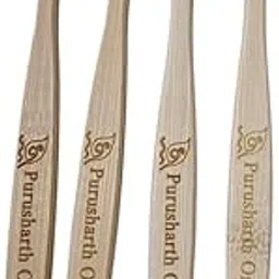 PONSPL Organic Bamboo Toothbrush for Adults – Pack of 4 | Charcoal-Infused Soft Bristles |-picture-20