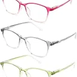 5 Pack Reading Glasses for Women Men 5 Colors Including 1.0-4.0 Diopter Clear Lens R-T001-image-54