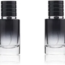 Hunky Dory 2pcs 50ml Double Colour Effect Black Transparent Empty Refillable Reusable Perfume Bottle With Cap and Easy Pump For Perfume, Essential oil, Beauty use.-picture-13