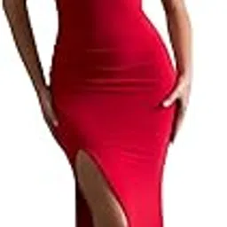 traquila Women Bodycon V Shape - Neck Backless Dress-picture-24