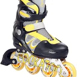 Cockatoo IS04 Steel Inline Skates with Steel Chassis, Senior Medium (Yellow)-picture-12