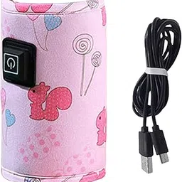 BNF USB Infant Bottle Heating Cover Bottle Feeding Warmer for Outdoor Pink | Baby | Feeding | Bottle & Food Warmers-image-22