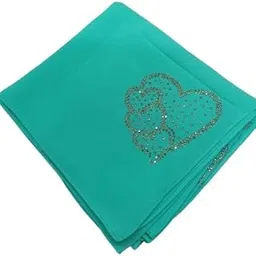 AL-Hafidh Hijab Stretchable Frilled Hijab Scarf for Muslim Women | Soft Crepe Stylish Hijab for Women & Teenagers Faeezah Hijabght, Breathable & Stylish Headscarf |style & modesty(Greenish Blue)-picture-22