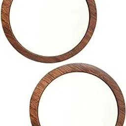 FOMIYES 2pcs Mini Wooden Pocket Makeup Mirror Portable Compact Cosmetic Mirror for Travel Hiking Parties and Daily Use High Definition Reflective for Easy Makeup Application-picture-33