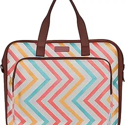 tabelito you imagine we deliver Tabelito Laptop Bag for Women Ideal for Upto 15 inch Laptop, MacBook - Vegan Leather Office Bags - BROWN+ZIGZAG-picture-11