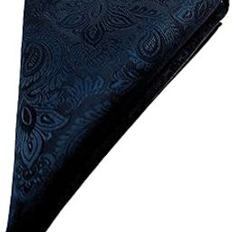 voici France Men's Pocket Squares Paisley Design Satin Microfiber Fabric Coat Rumaal Free Size (Blue Paisley)-picture-35