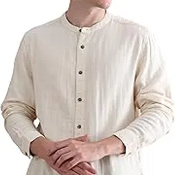 stitchx Men's Full Sleeve Mandarin Collar Shirt S-4XL-picture-16